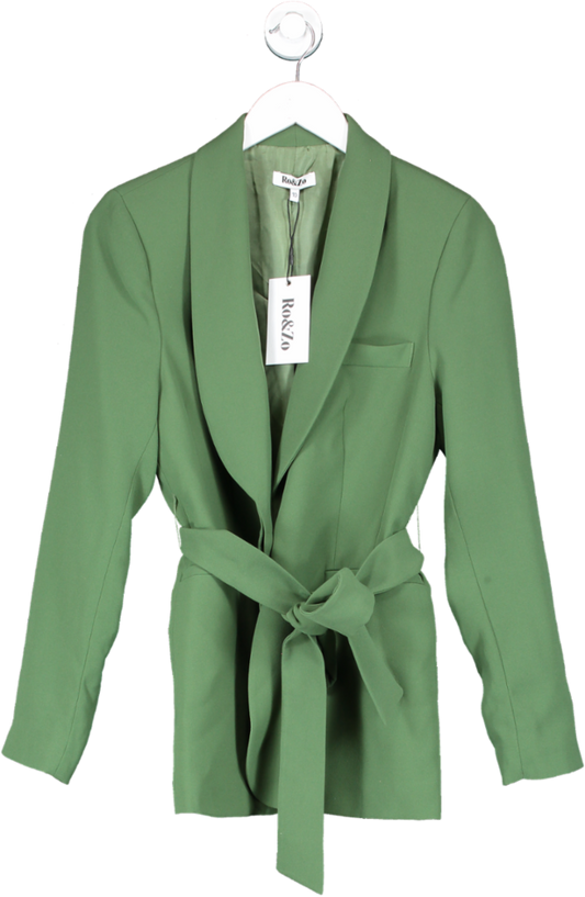 Ro&Zo Green Tie Front Blazer UK 10