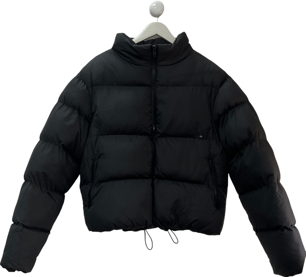 ASOS Black Cropped Puffer Jacket UK L