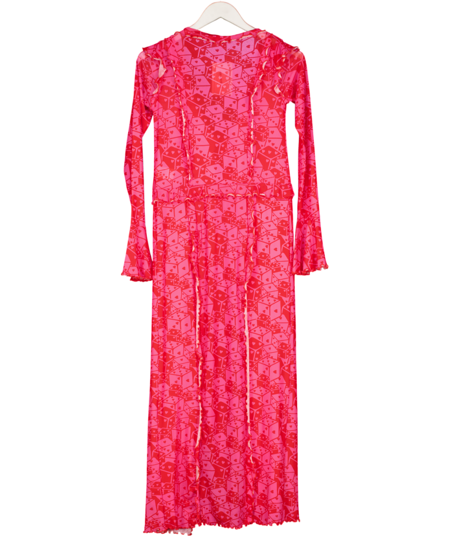 Easy Tiger Pink Lady Luck Mesh Cardigan UK S