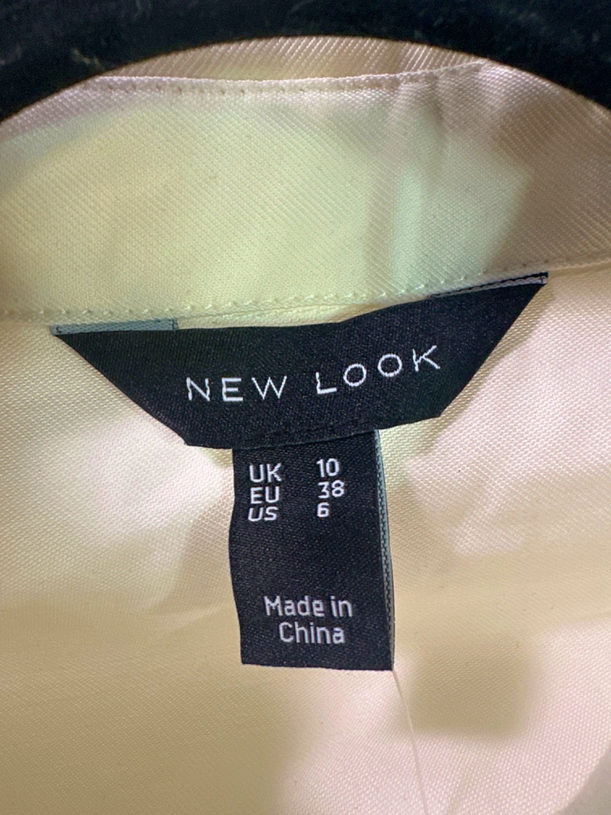 New Look Off White Cropped Tilly Twill Top UK 10