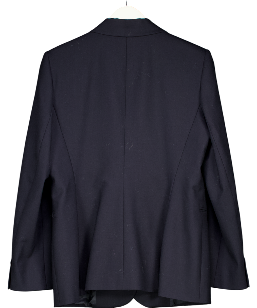 CEFINN Navy Blue Classic Stretch Wool Blend Blazer UK 16