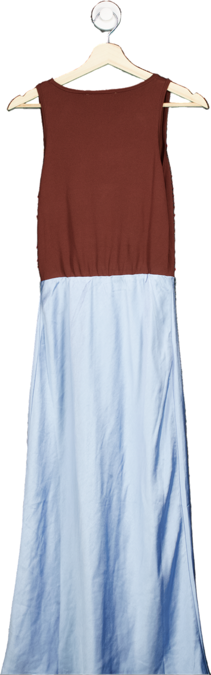 Anthropologie Mare Mare Brown and Blue Two-Tone Dress XS