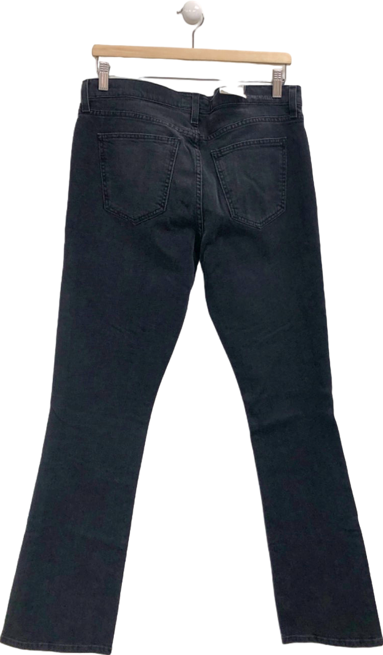 CURRENT/ELLIOT Black Nightshade Straight Jeans UK 12