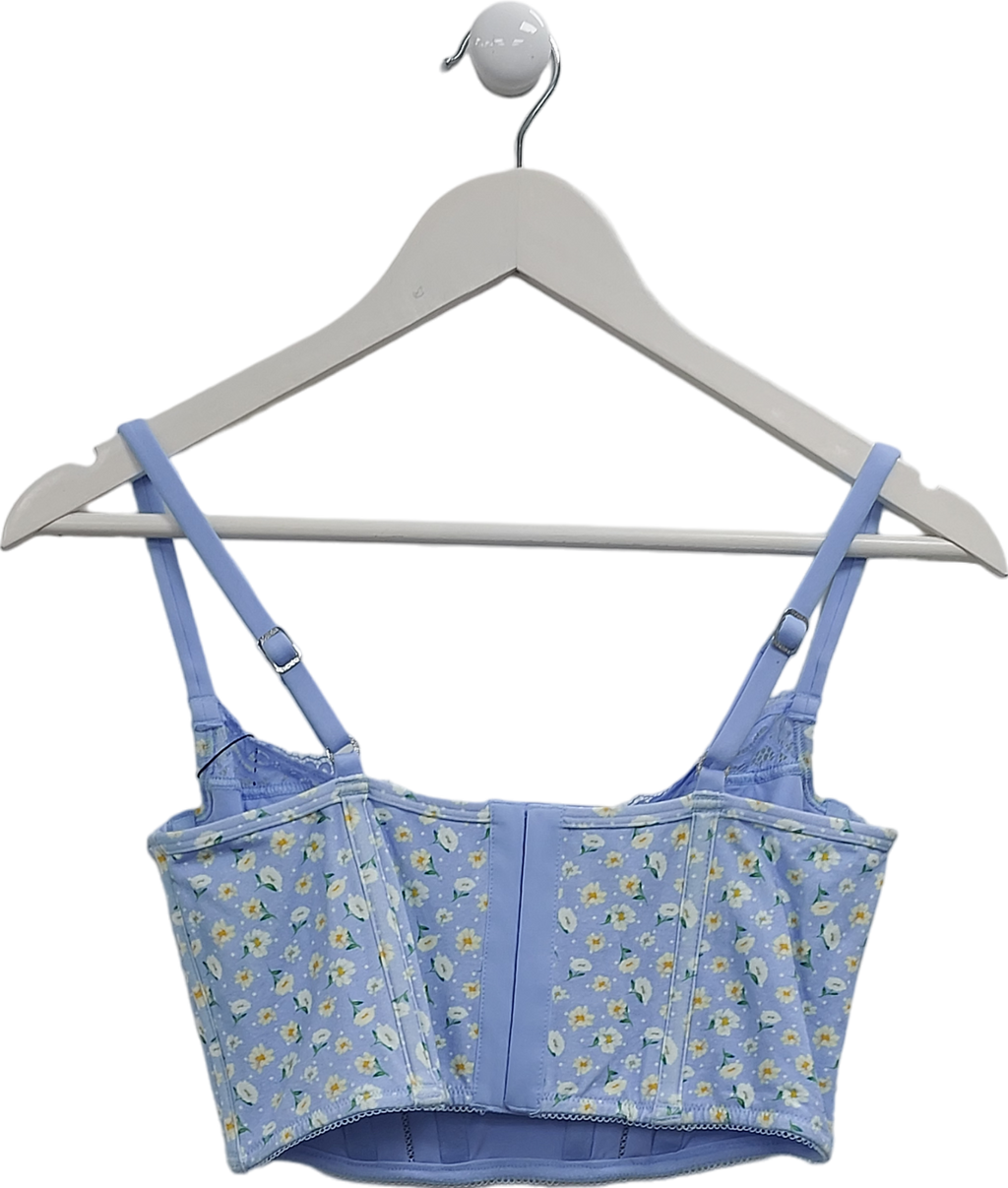 Lounge Underwear Blue Sweet Longline Bra UK 34D