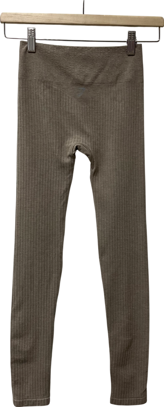 gymshark Beige Luxe Seamless Leggings UK XS