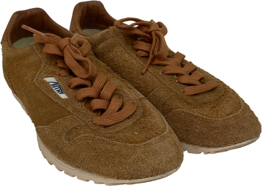AUTRY Brown Windspin Panelled Brushed Suede Sneakers UK 5 EU 38 👠