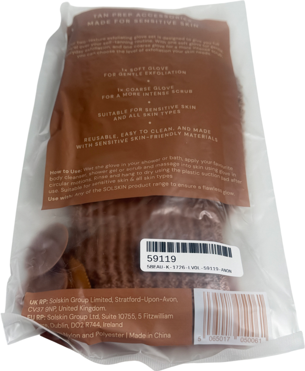 Solskin Exfoliator Glove Set