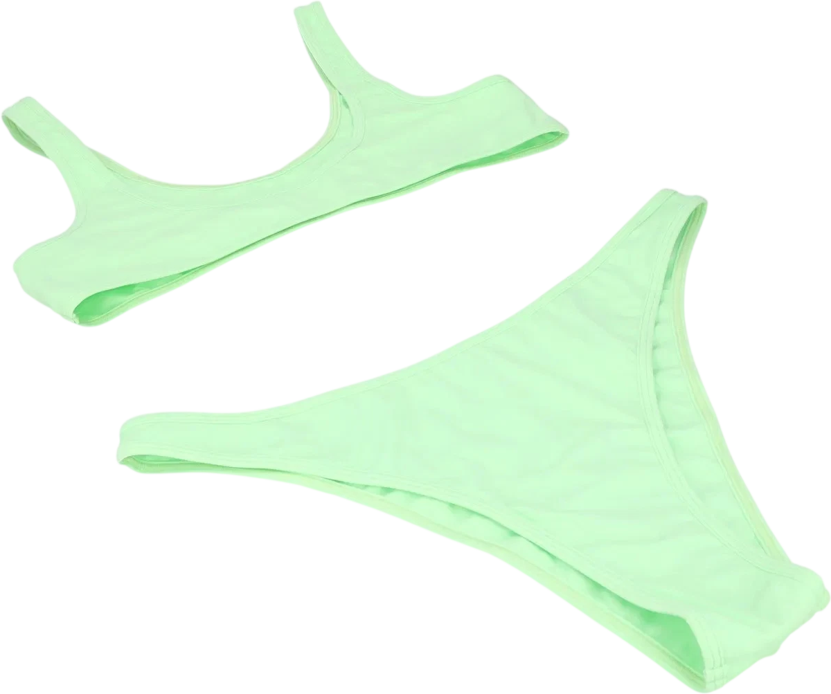 REINA OLGA 2-piece Neon Green Coolio Bikni Set Sz3 UK M/L
