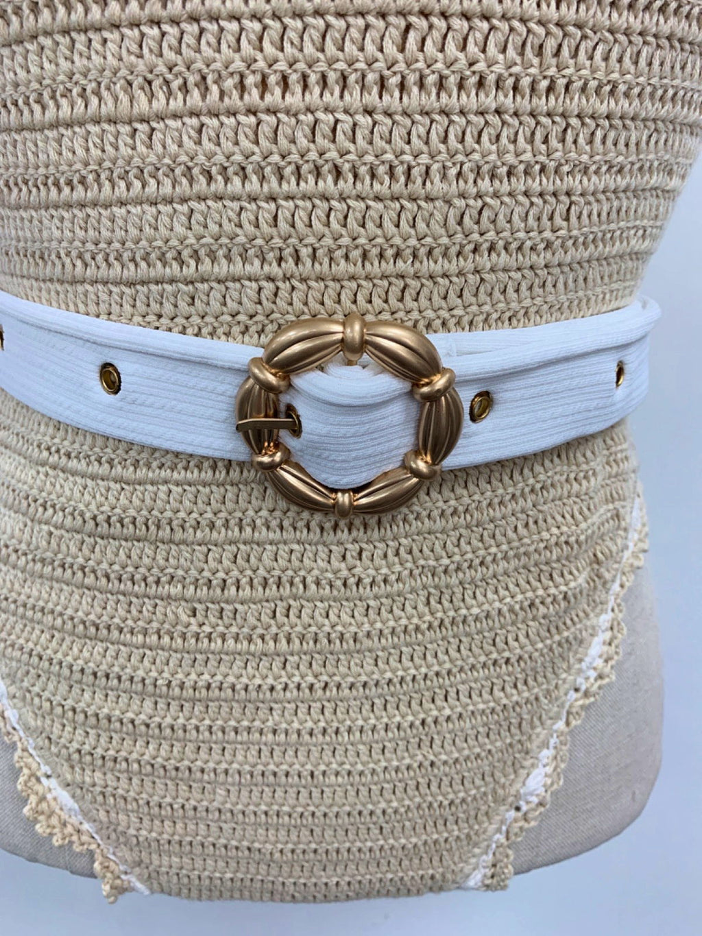 Maiyo Beige Knitted Swimwear UK S