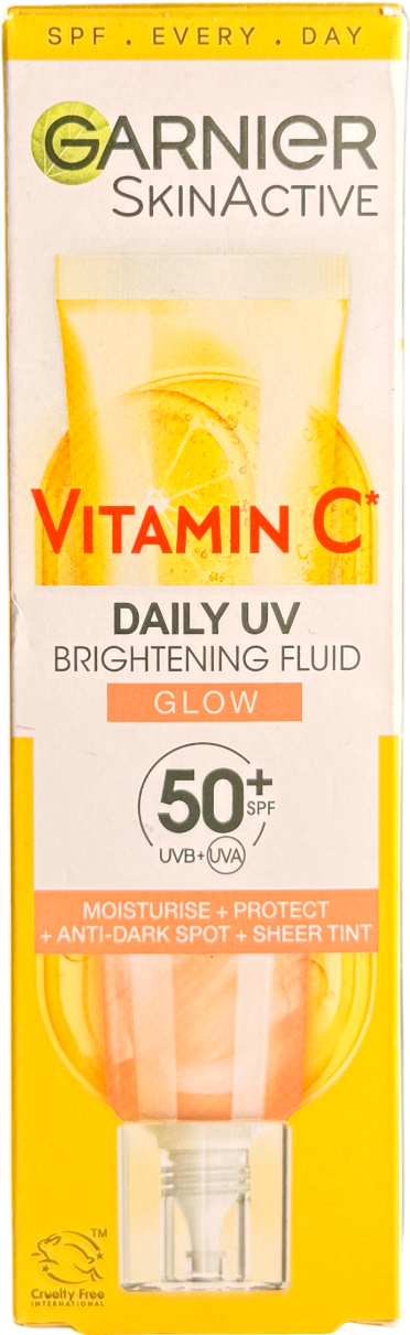 Garnier Vitamin C Daily Uv Brightening Fluid Sheer Glow, Spf50+ 40ML