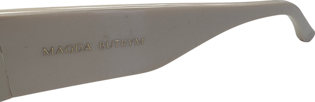 Linda Farrow x Magda Butrym Cream Ltd. Edition Sport Sunglasses