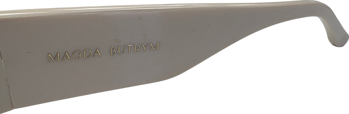 Linda Farrow x Magda Butrym Cream Ltd. Edition Sport Sunglasses