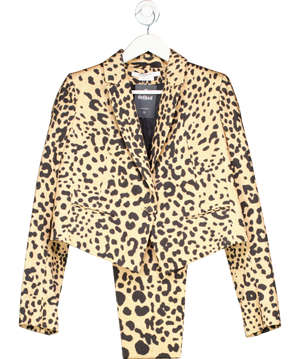 GIvenchy Beige Cropped Leopard Print Blazer with tails Eu 42 UK 14