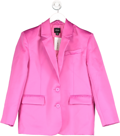 Nasty Gal Pink Premium Heart Embellished Blazer UK 8