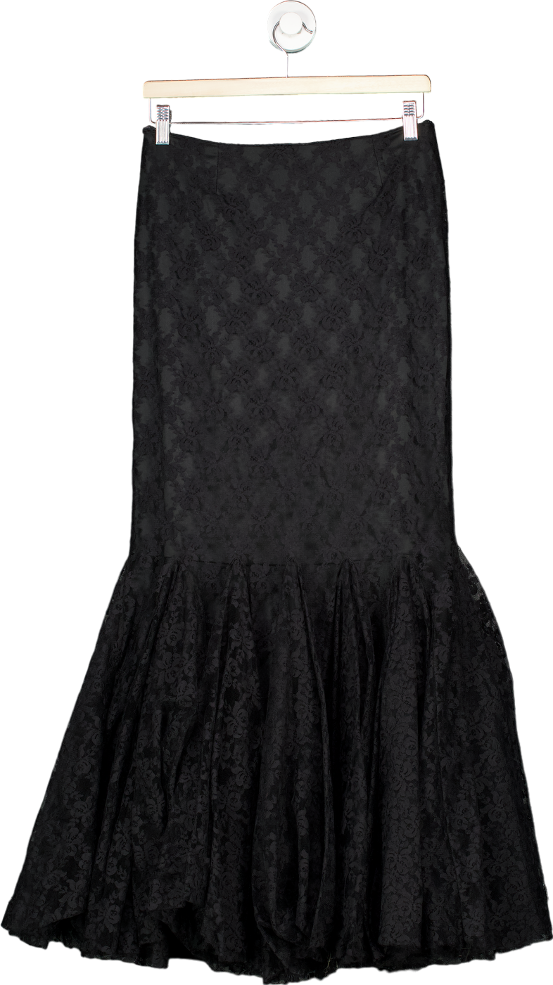 Diva Black Lace Mermaid Skirt UK M