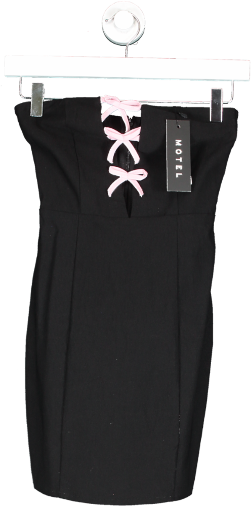 Motelrocks Black Novara Mini Dress UK XS