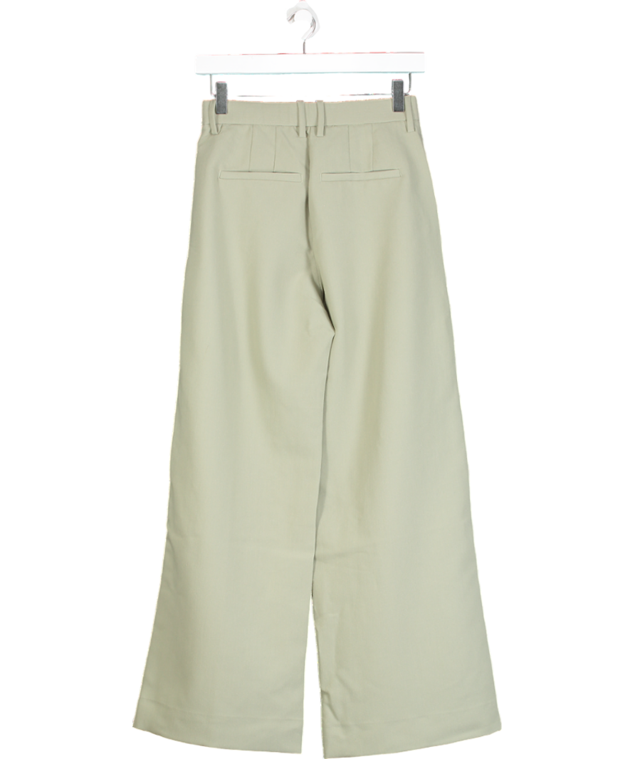 Abercrombie & Fitch Green Sloane Low Rise Tailored Wide Leg Pant W24