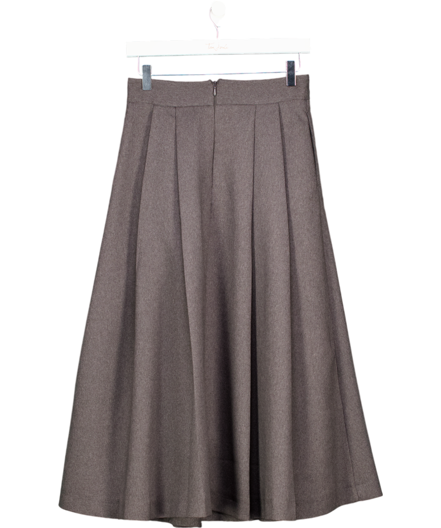 River Island Charcoal Grey Midi Skirt With Pocket UK 8