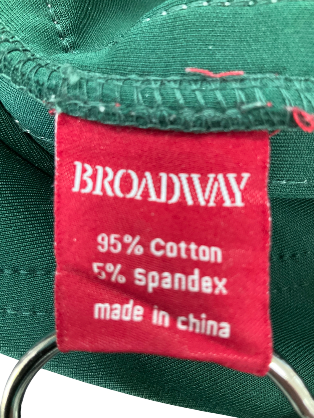 Broadway Green Rose Detail Slim Leg Joggers With Zip Hem UK L