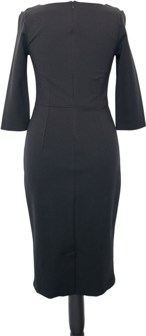 BODEN Black Fitted Sweetheart Neck Pencil Dress UK 8