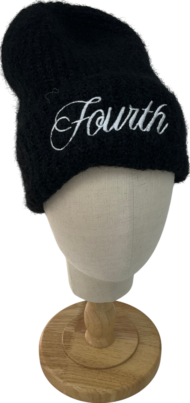 4th & Reckless Black Candice Knitted Beanie One Size