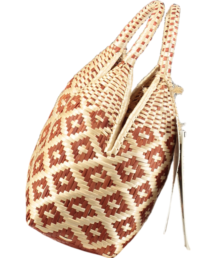 Columbia Collective Beige Handmade Mini Basket Bag