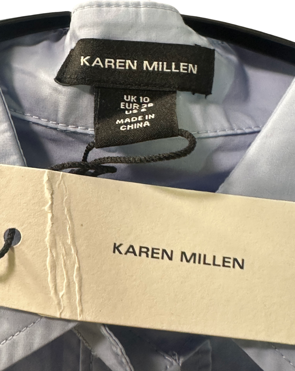 Karen Millen Blue The Founder Cotton Poplin Woven Shirt Https UK 10