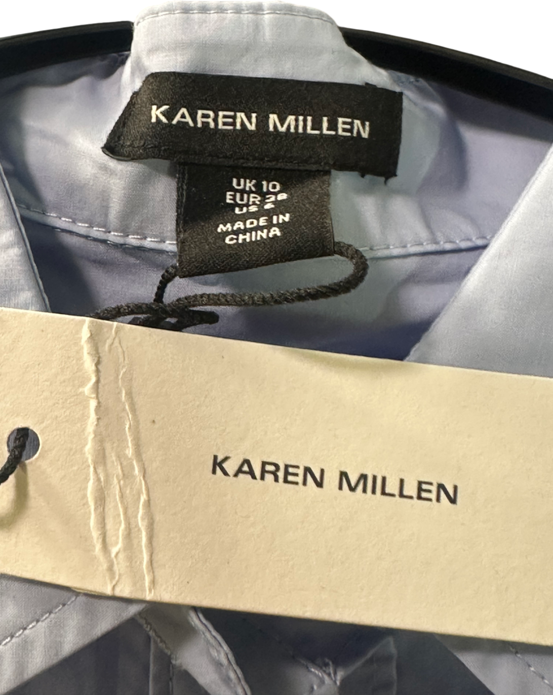 Karen Millen Blue The Founder Cotton Poplin Woven Shirt Https UK 10