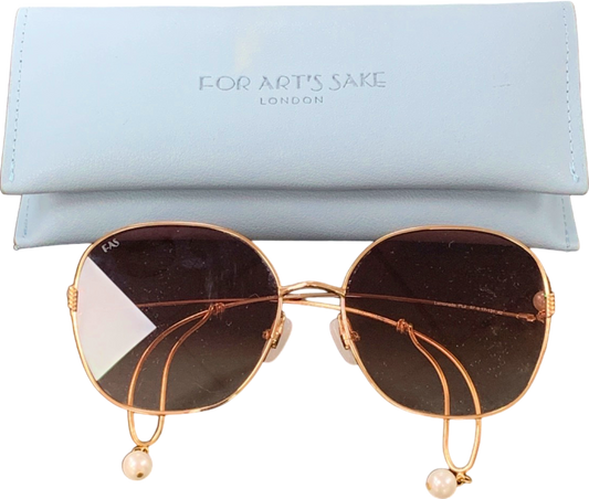 For Art's Sake Gold Pearl drop Sunglasses