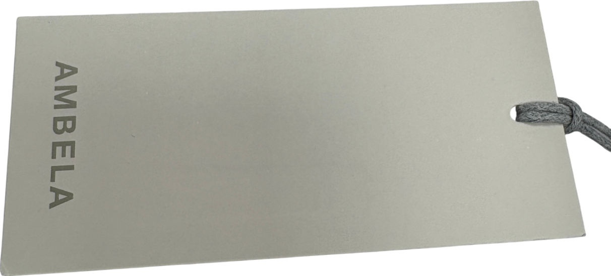 Ambela White Double Layered Cotton T-shirt UK L