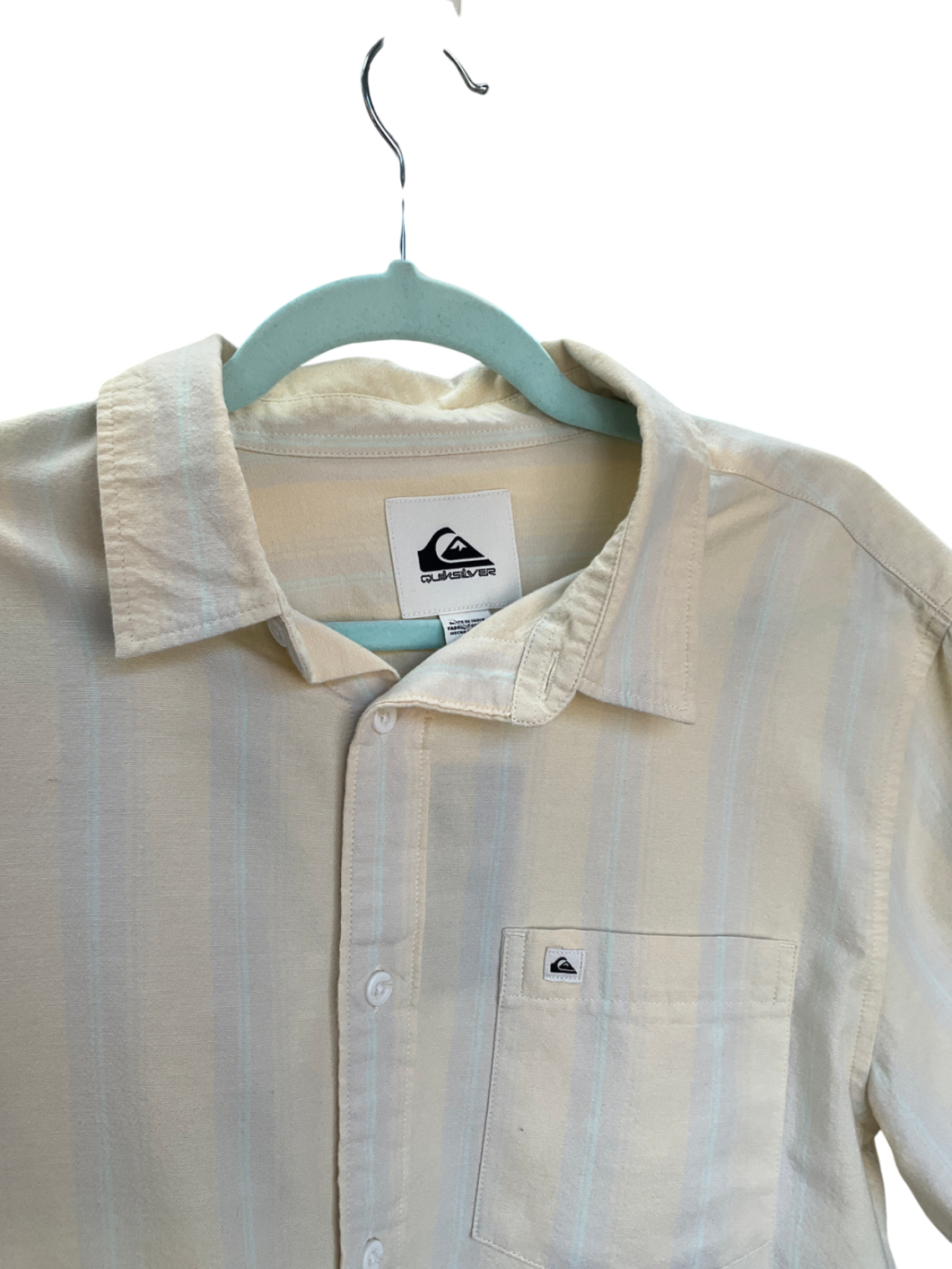 Quiksilver Cream Winfall - Short Sleeve Shirt UK M