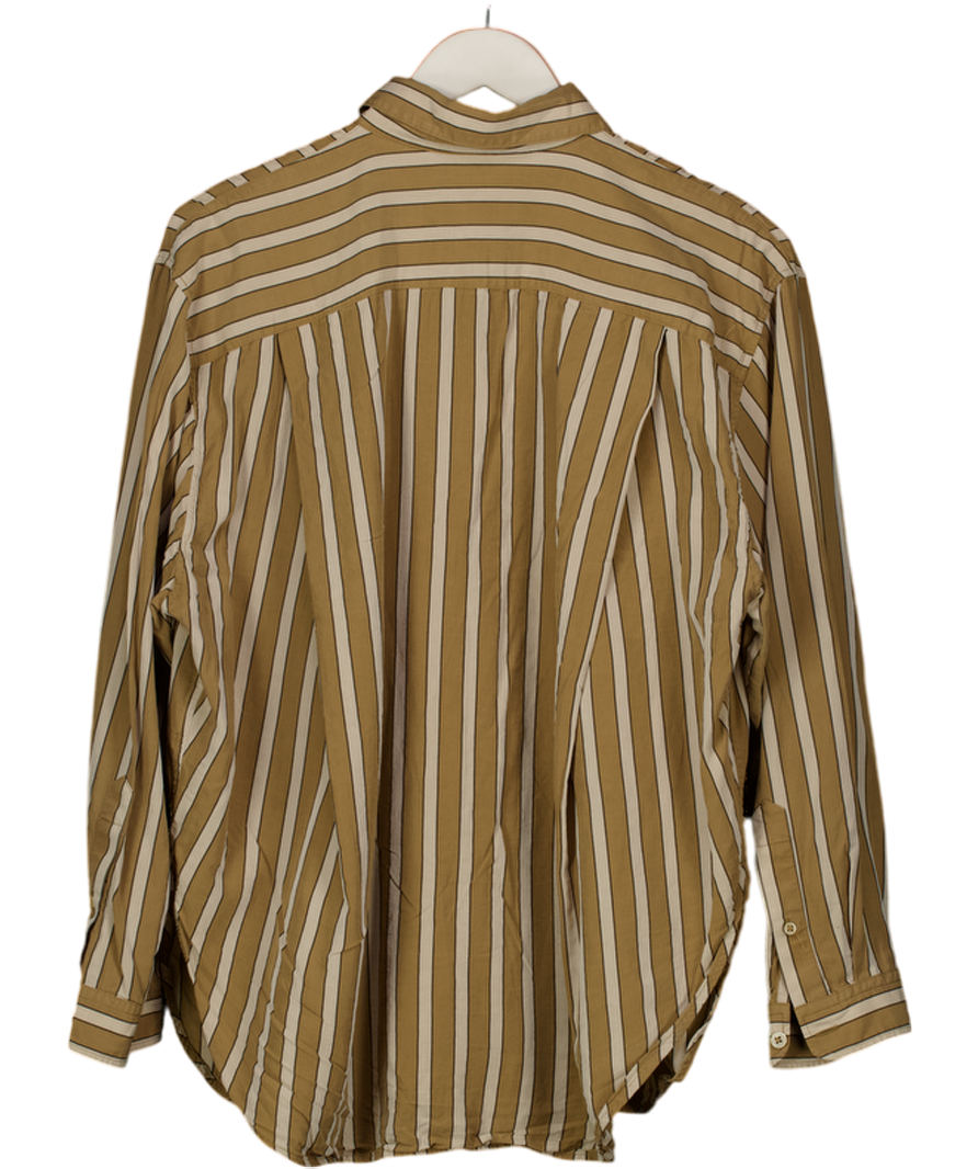 Arket Brown Striped Oversized Shirt UK 10