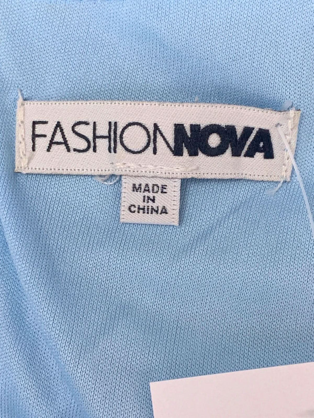 Fashion Nova Blue Ruched Bodycon Dress XS