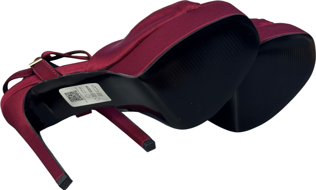 ASOS Design Nova Knot Platform High Heel Sandal In Burgundy Red UK 5 EU 38 👠