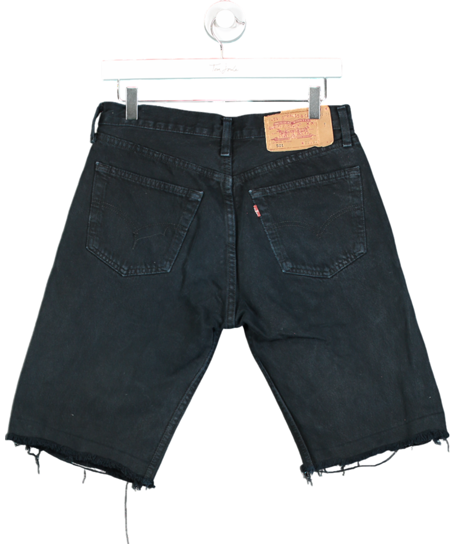 levis Blue Distressed Hem Shorts W32