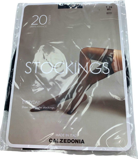 Calzedonia Nero Sheer Spider Stockings T. 3/4 M/L