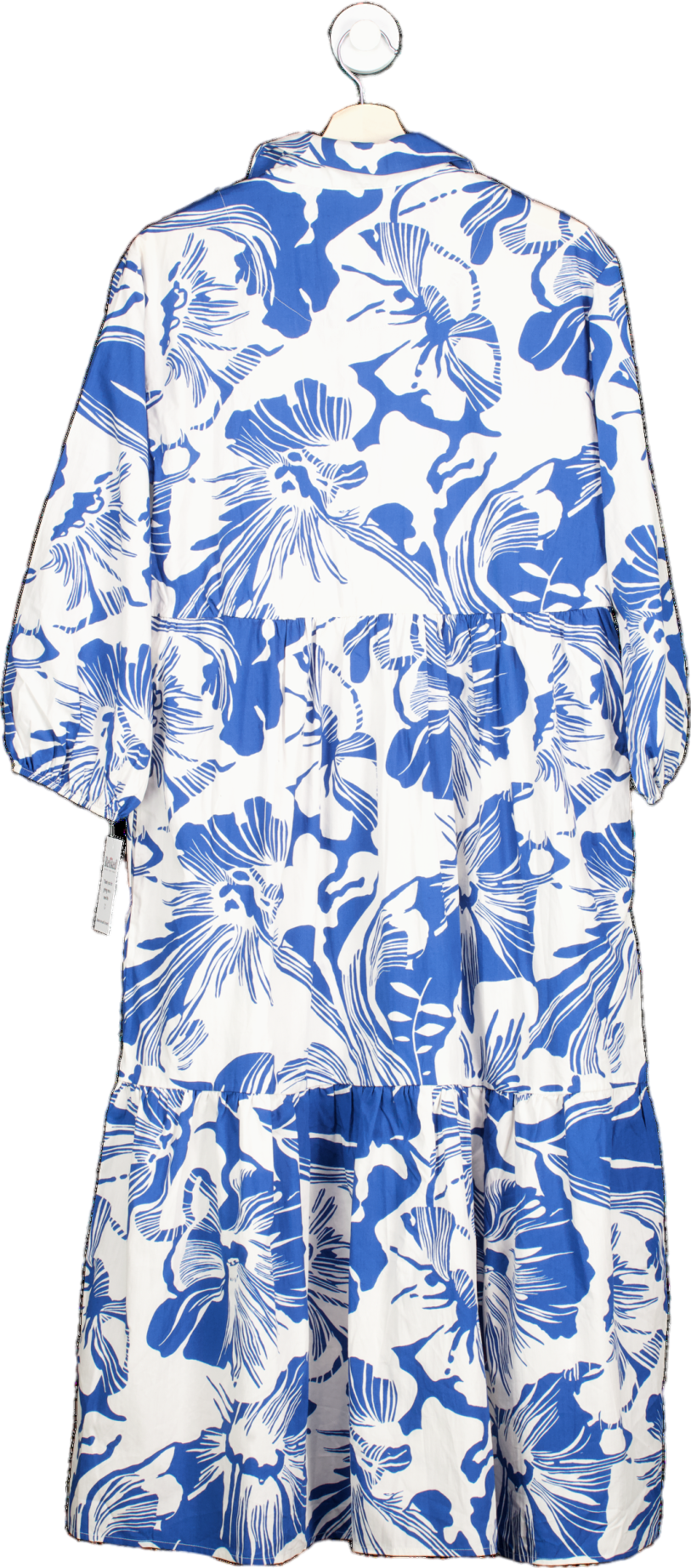 Maeve by Anthropologie Blue Floral Bettina Shirt Dress Small