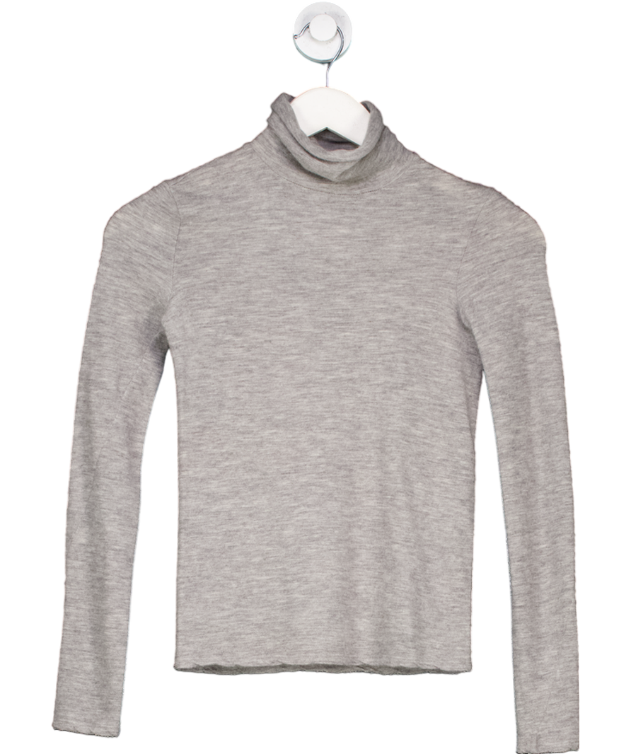 The Row Grey Cashmere Roll Neck Top UK XS