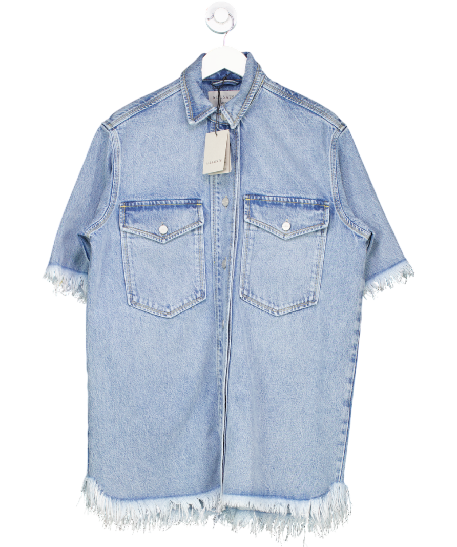 AllSaints Light Blue Faye Denim Mini Dress UK M