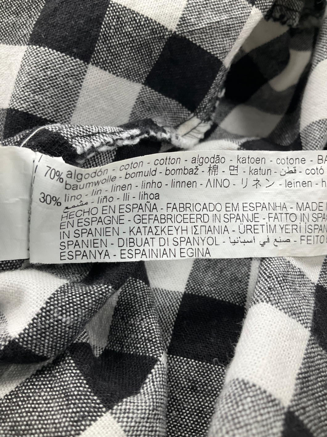 ZARA Black Gingham Strappy Dress UK S