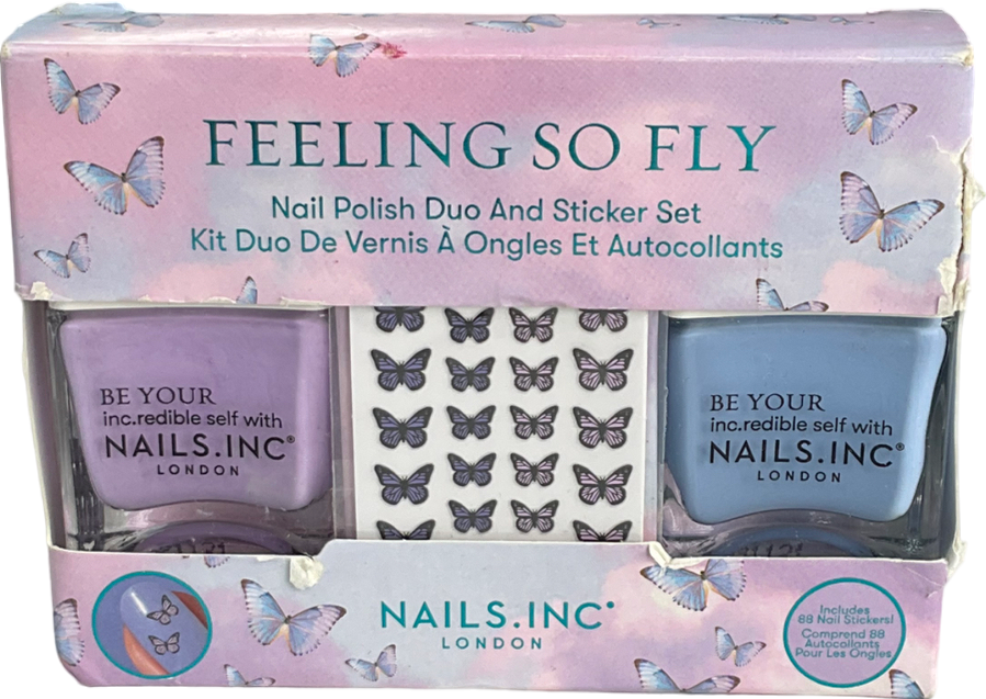 Nails Inc Nail Polish Duo With Stickers Feeling So Fly One size