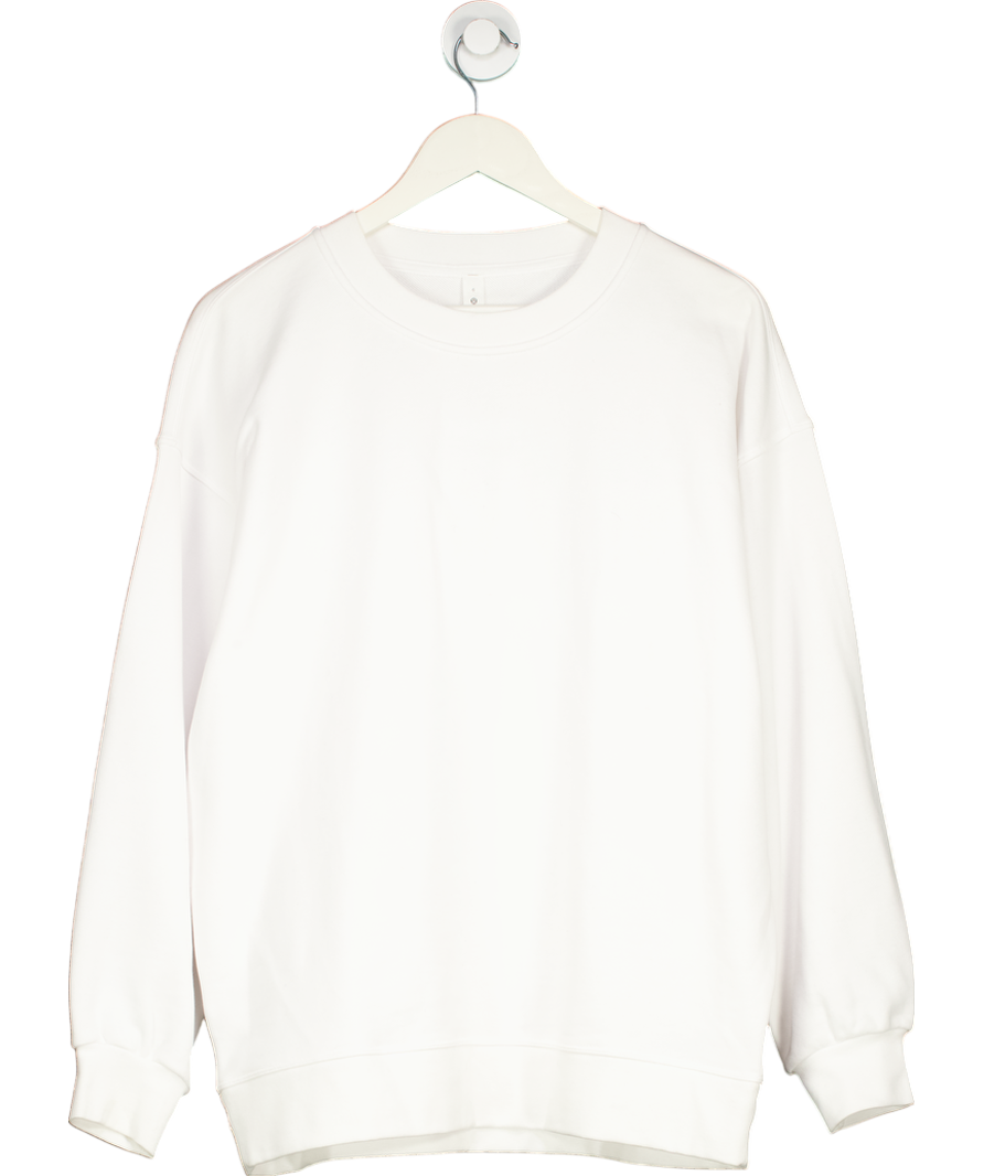 Lululemon White 100% Cotton Perfectly Oversized Sweatshirt UK 6