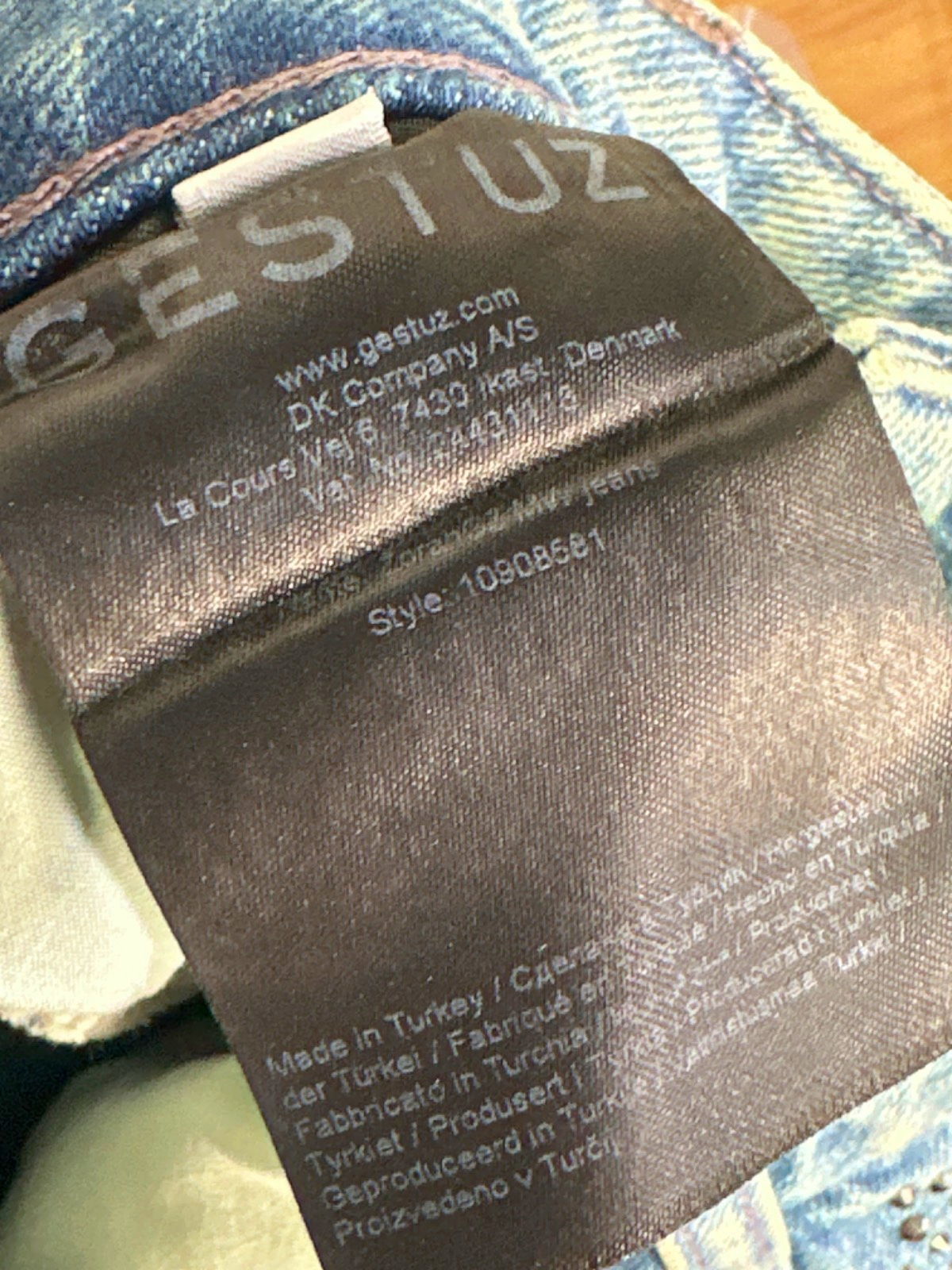 Gestuz Blue Printed Denim Jeans W26