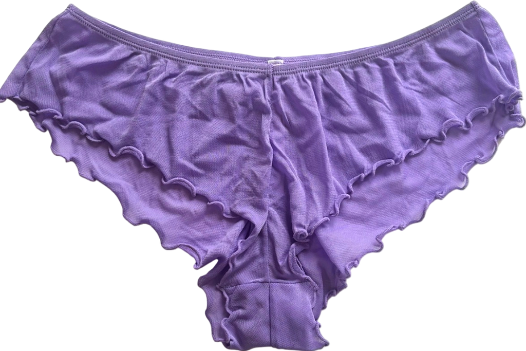Out From Under Purple Seamless Ruffle Knickers UK M