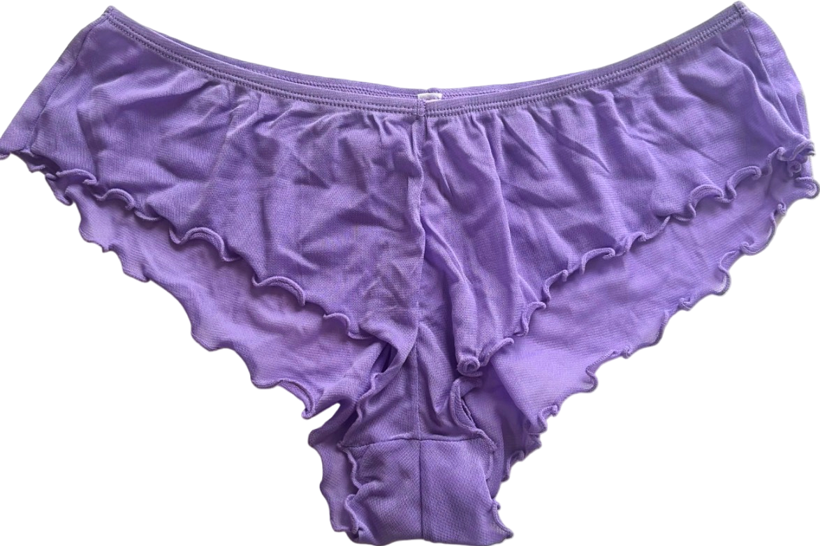 Out From Under Purple Seamless Ruffle Knickers UK M