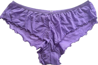 Out From Under Purple Seamless Ruffle Knickers UK M