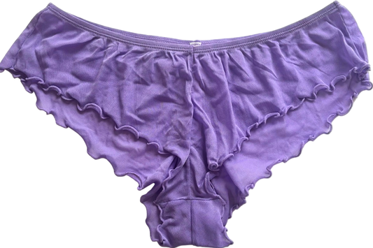 Out From Under Purple Seamless Ruffle Knickers UK M