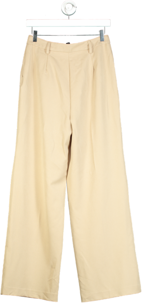 New Look Beige Wide Leg Trousers UK 10