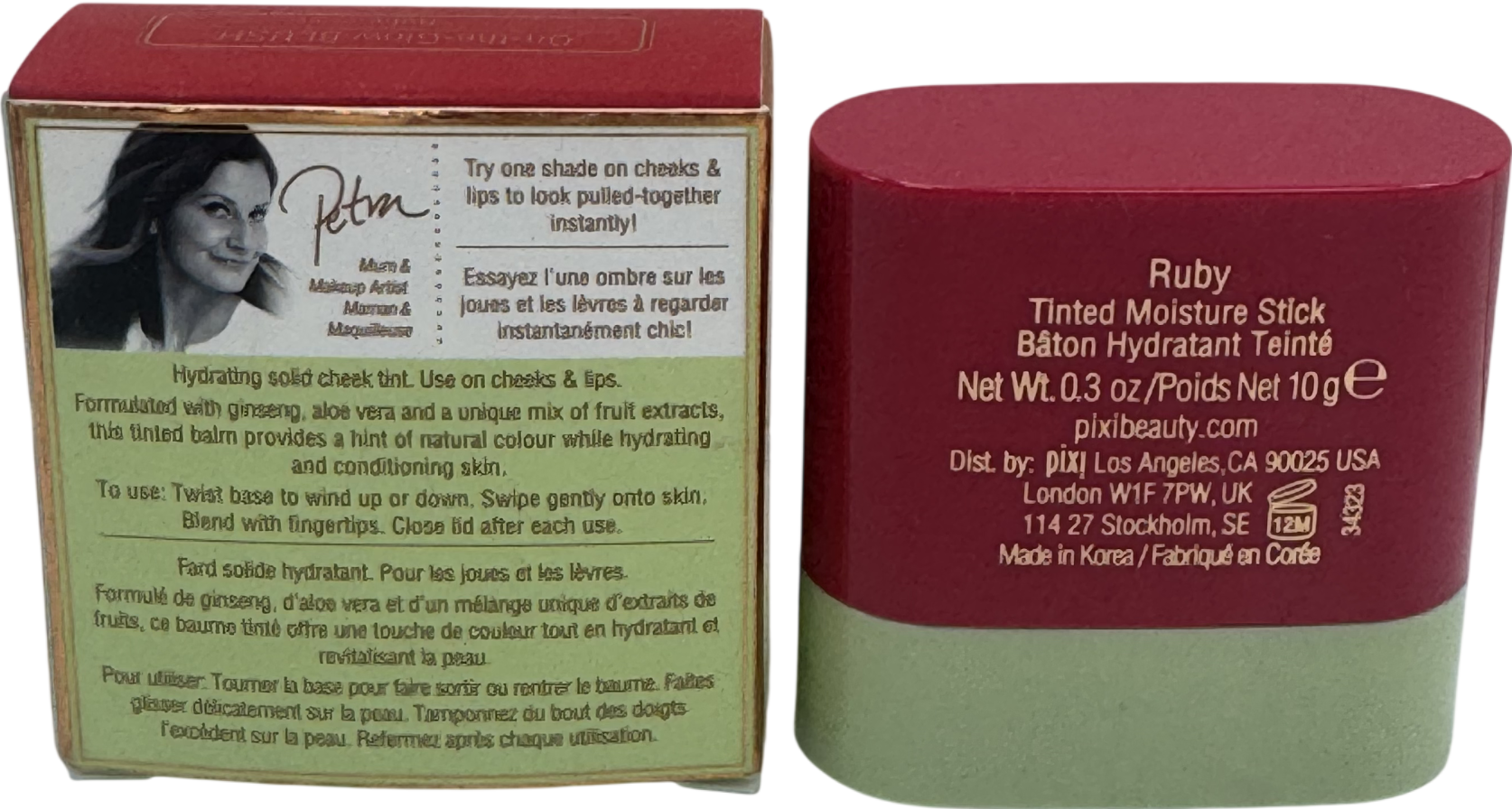 Pixi The Glow Tinted Moisture Stick Ruby 10g