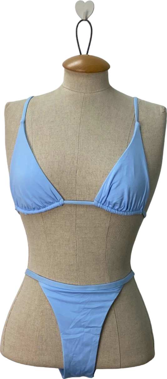 Monday Swimwear Blue Triangle Bikini Set UK 6